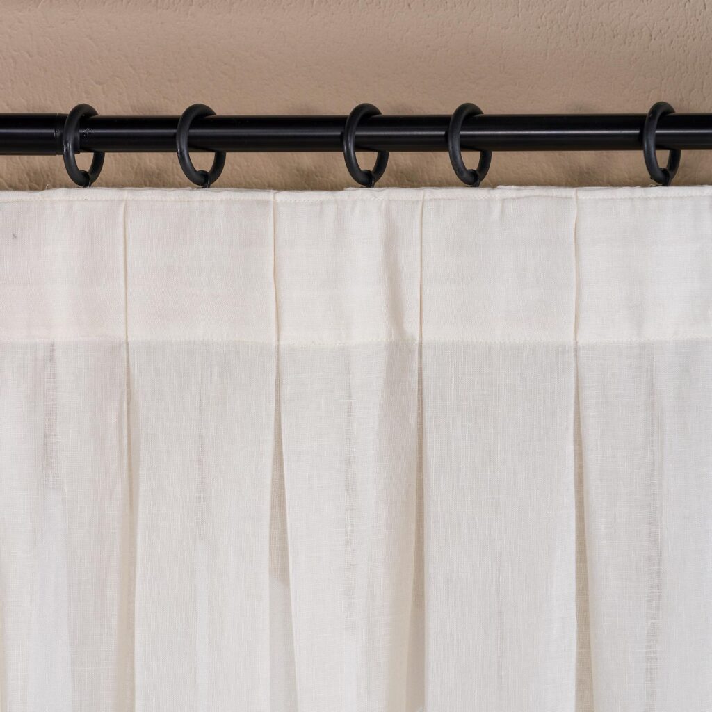 kant en klaar vitrage platte plooi